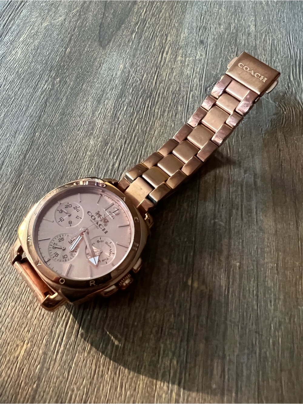 COACH Boyfriend Rose Gold Stainless Steel Chronograph Watch - Picture 5 of 6